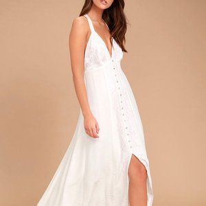 Lulus Blush Pink & White Embroidered Maxi …